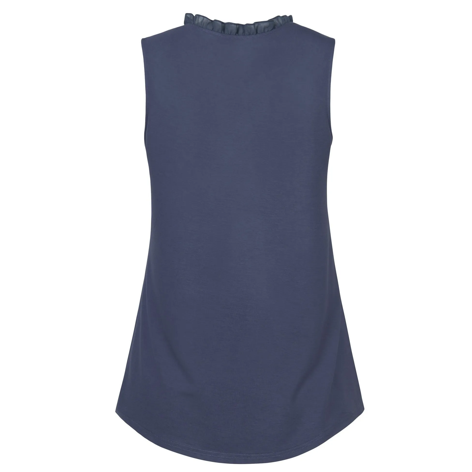 Ruffled Collar V Neck Tank Top