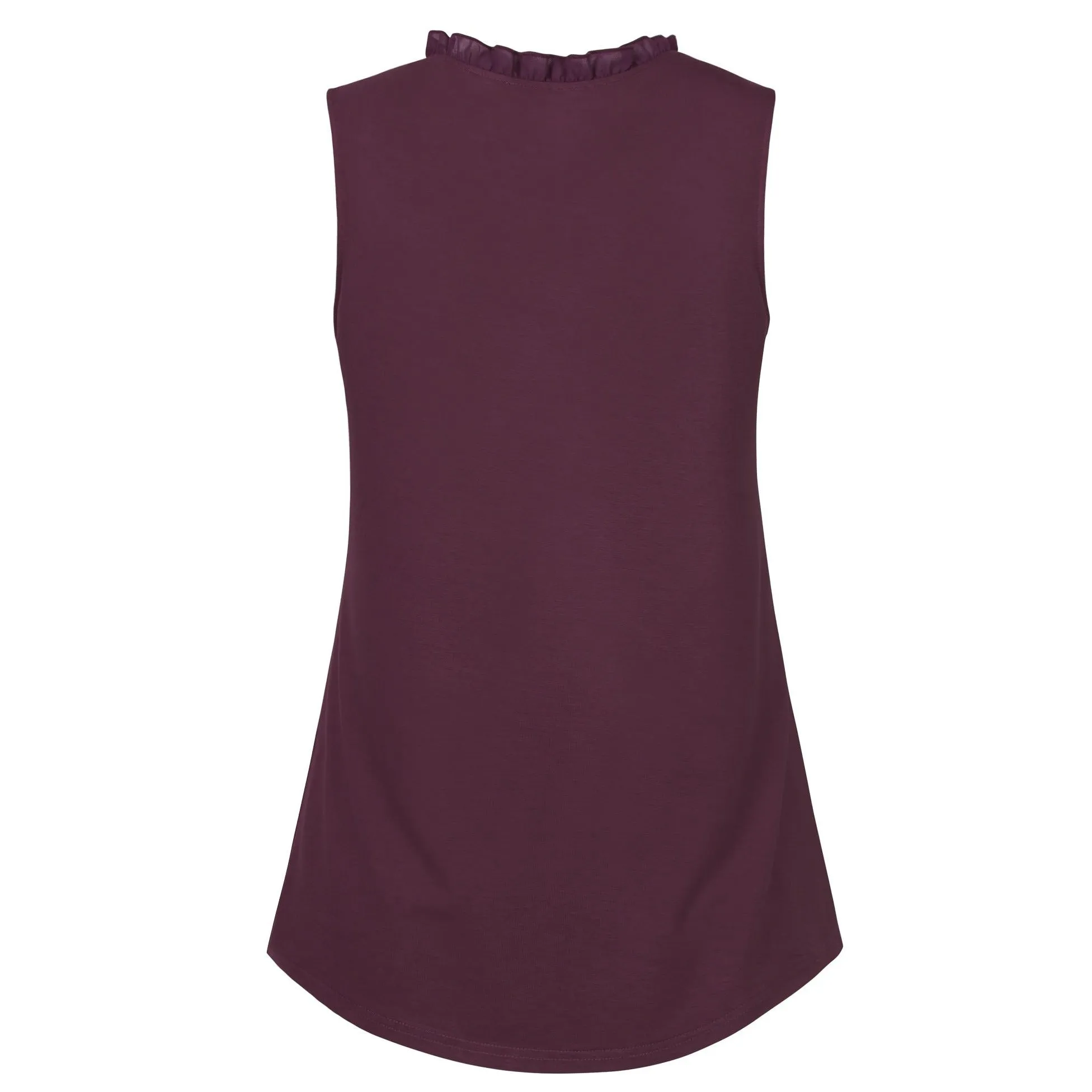 Ruffled Collar V Neck Tank Top