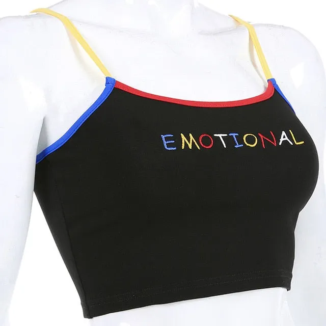 So Emotional Cropped Tank