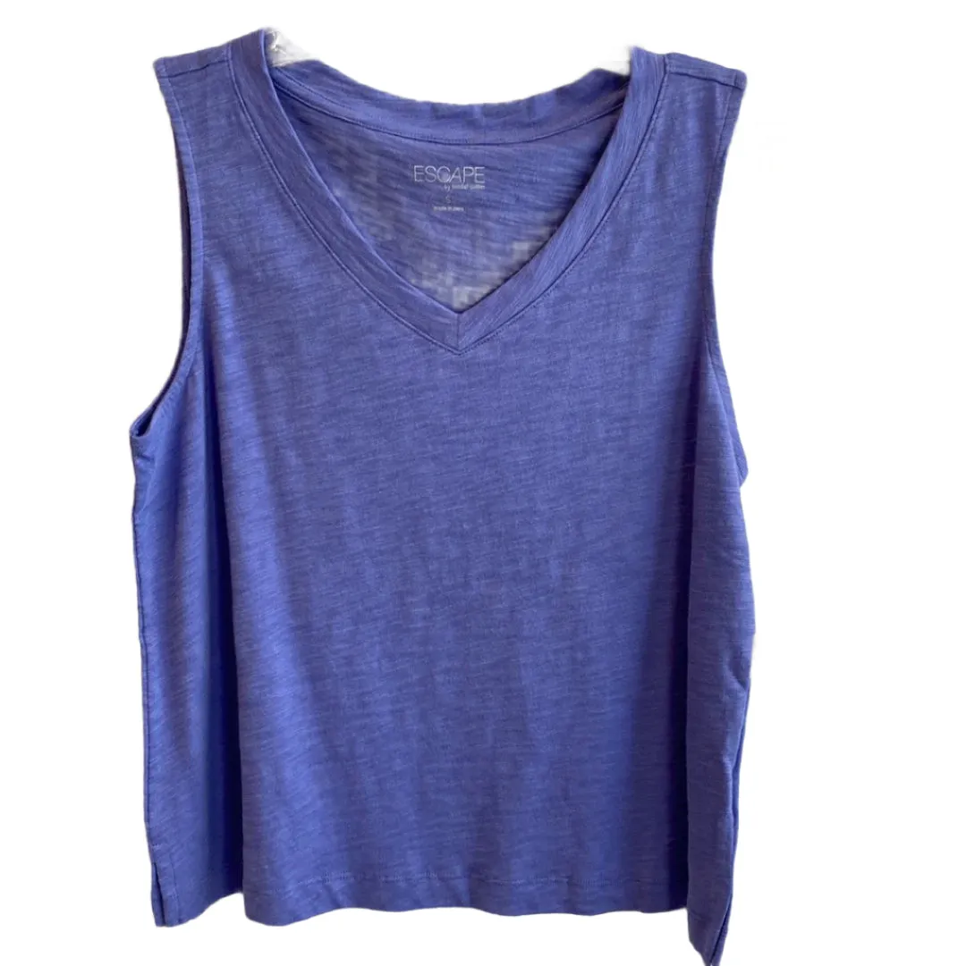 V-Neck Tank - Baja Blue